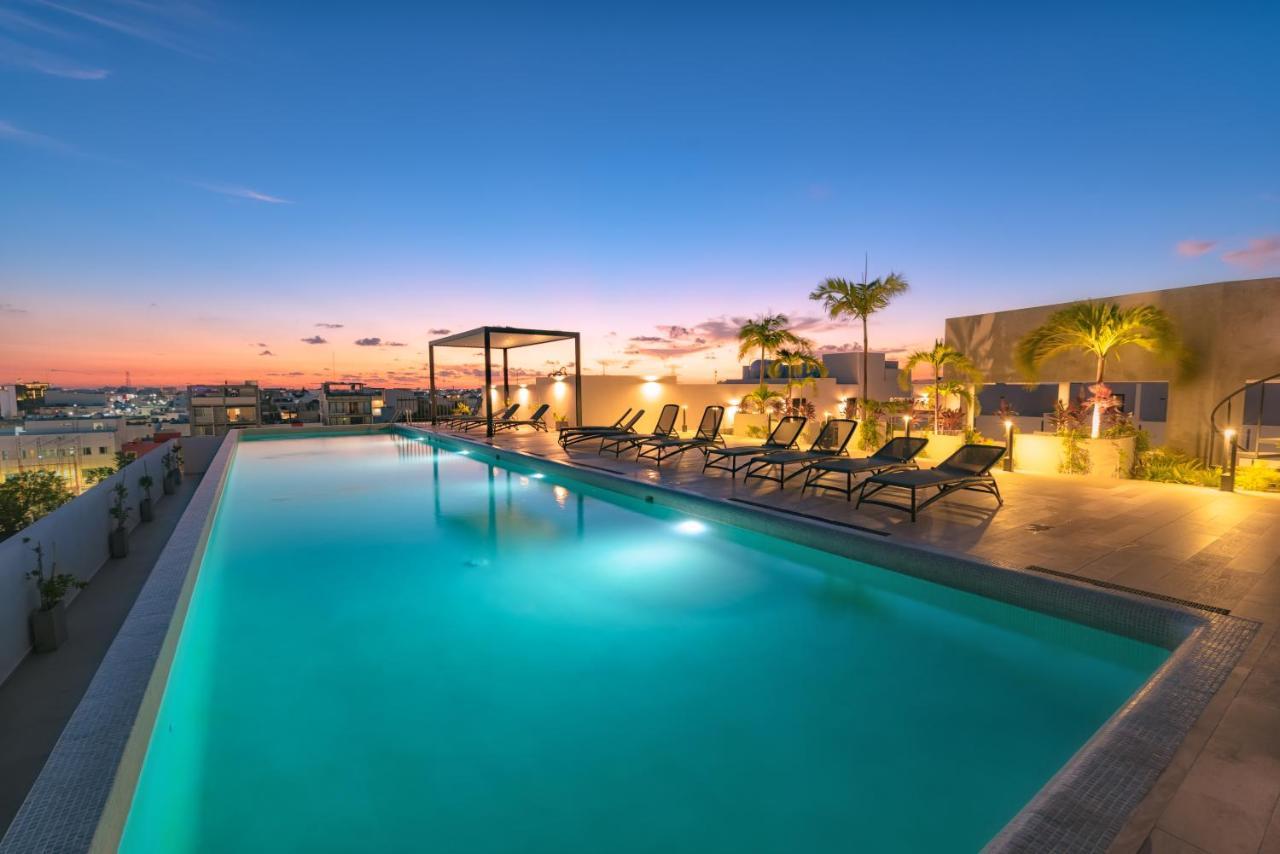 Fancy 3 Bedroom Apartments In Downtown Playa Rooftop Pool Gym Playa del Carmen Buitenkant foto