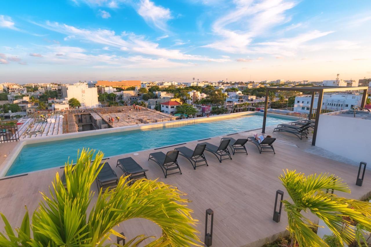 Fancy 3 Bedroom Apartments In Downtown Playa Rooftop Pool Gym Playa del Carmen Buitenkant foto
